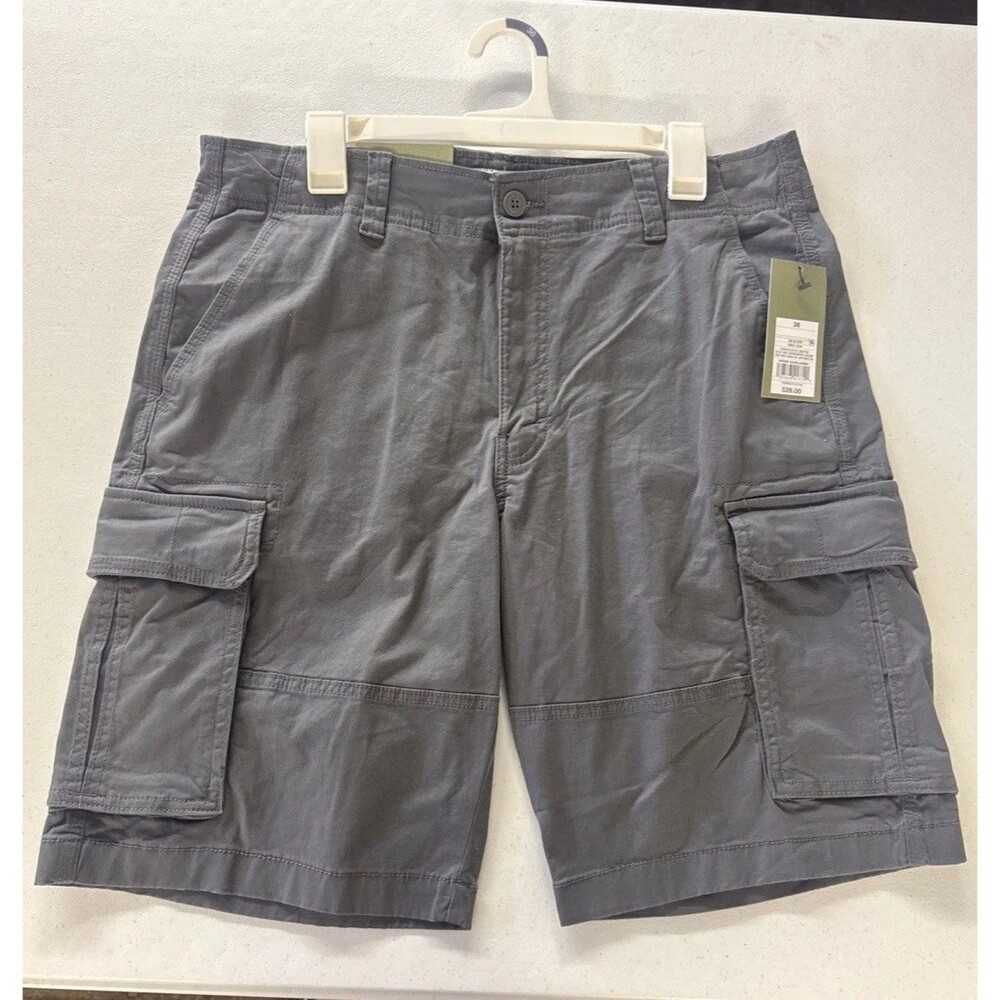 Mens Cargo Shorts Size 36 Waist 11” Inseam 6 Pockets Gray Goodfellow & Co. NWT